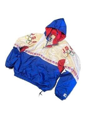 Vintage 90s Starter USA Olympic Team Windbreaker Jacket Size L